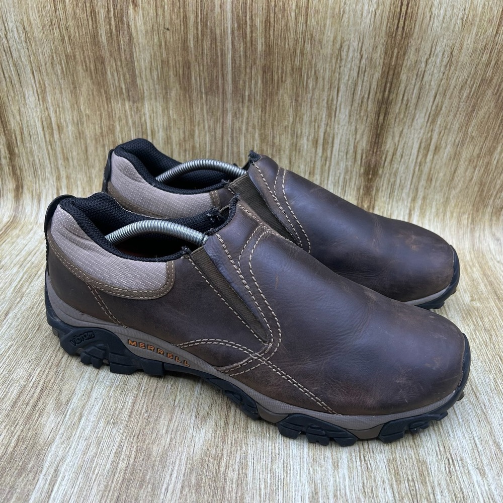 Merrell Moab Rover Men's Size 12 Kangaroo Brown Leather Slip On Vibram J21307